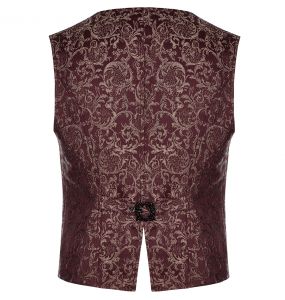 Gilet 'Lycidas' en Jacquard Rouge