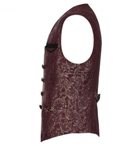 Gilet 'Lycidas' en Jacquard Rouge