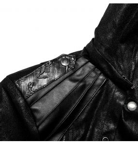 Manteau-Veste pour Hommes à Capuche 'Scorpio' Noir