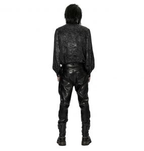 Black Faux Leather 'Xanthus' Pants