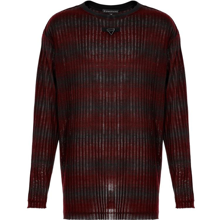 Red and Black 'Pagan' Knitted Sweater