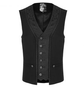 Black 'Gothic Patchwork' Waistcoat