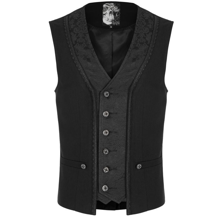 Gilet 'Gothic Patchwork' Noir