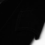 Manteau Mi-Long 'Dark Doll' en Velours Noir