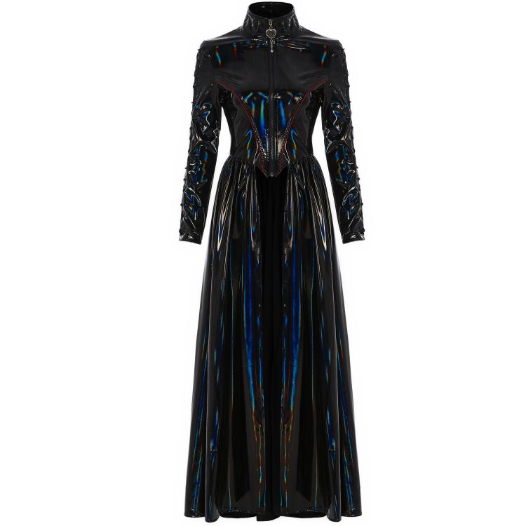 Black 'Cyber Laser' Long Coat