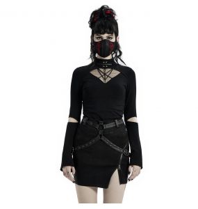 Black 'Guenievre' Mini-Skirt