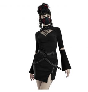 Black 'Guenievre' Mini-Skirt