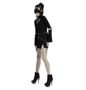 Black 'Guenievre' Mini-Skirt