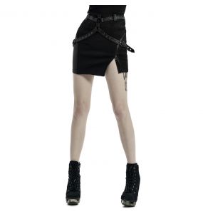 Black 'Guenievre' Mini-Skirt