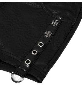 Sexy Black Faux Leather 'Pentagram' Shorts