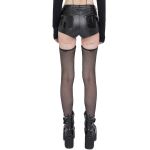 Sexy Black Faux Leather 'Pentagram' Shorts