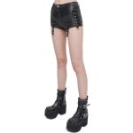 Sexy Black Faux Leather 'Pentagram' Shorts