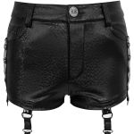 Sexy Black Faux Leather 'Pentagram' Shorts