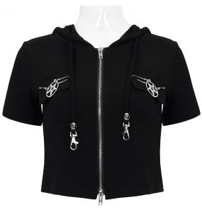 Black 'Pentagram' Hoodie Top