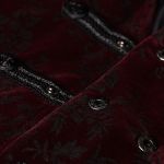 Dark Red Victorian 'Poison Ivy' Brocade Vest