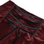 Burgundy Velvet 'Artemis' Shorts