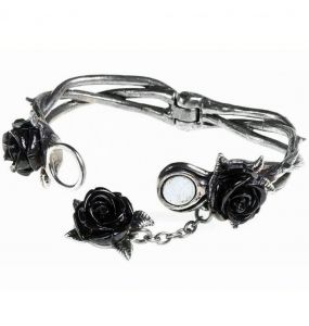 Wild Black Rose Bangle