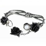 Wild Black Rose Bangle