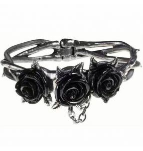 Wild Black Rose Bangle