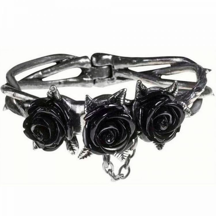 Wild Black Rose Bangle