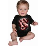 Black 'Whelp' Baby Sleepsuit