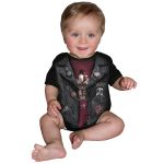 Black 'Baby Biker' Baby Sleepsuit