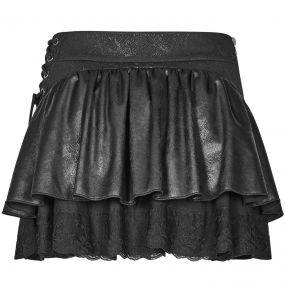 Black 'Norra' Mini-Skirt