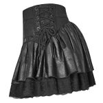 Black 'Norra' Mini-Skirt