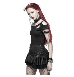 Black 'Norra' Mini-Skirt