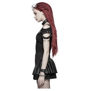 Black 'Norra' Mini-Skirt
