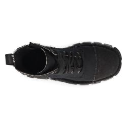 Black New Rock Metallic Ankle Boots