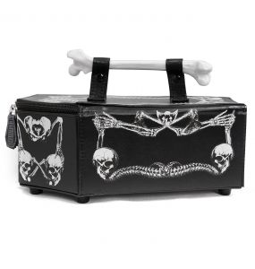 Black 'Coffin and Bones' Handbag