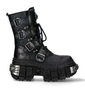 Black Itali and Nomada Leather New Rock Wall Boots