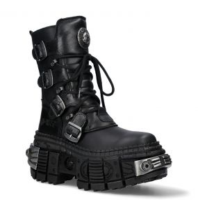 Black Itali and Nomada Leather New Rock Wall Boots