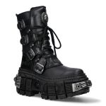 Black Itali and Nomada Leather New Rock Wall Boots