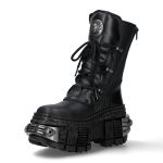 Black Itali and Nomada Leather New Rock Wall Boots