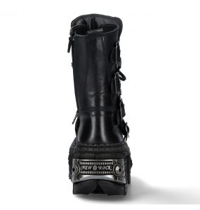 Black Itali and Nomada Leather New Rock Wall Boots