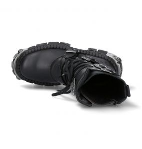 Black Itali and Nomada Leather New Rock Wall Boots