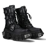 Black Itali and Nomada Leather New Rock Wall Boots