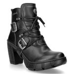 Black Vegan Leather New Rock Trail Shoes