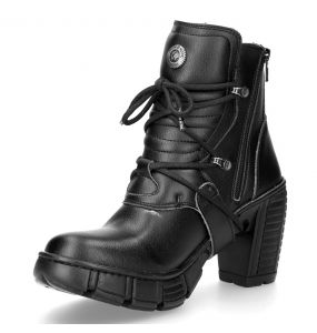 Black Vegan Leather New Rock Trail Shoes