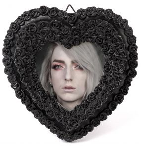 Small 'Black Rose Heart' Photo Frame