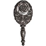 Silver 'Baroque Rose' Hand Mirror