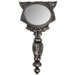 Silver 'Sacred Cat' Hand Mirror