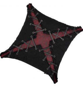 Black and Red 'Punk' X-Shaped Pillow