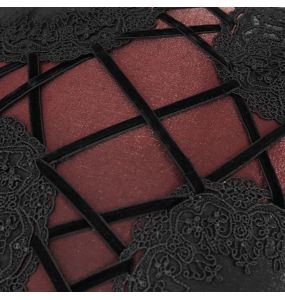 Coussin Gothique 'Cross-Shaped' Noir et  Rouge