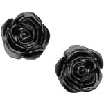 Black Rose Stud Earrings