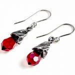 Boucles d'Oreilles 'Empyrean Tear' Rouges
