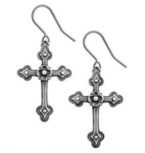 Boucles d'Oreilles 'Gothic Devotion Crosses'