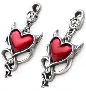 Devil Heart Stud Earrings